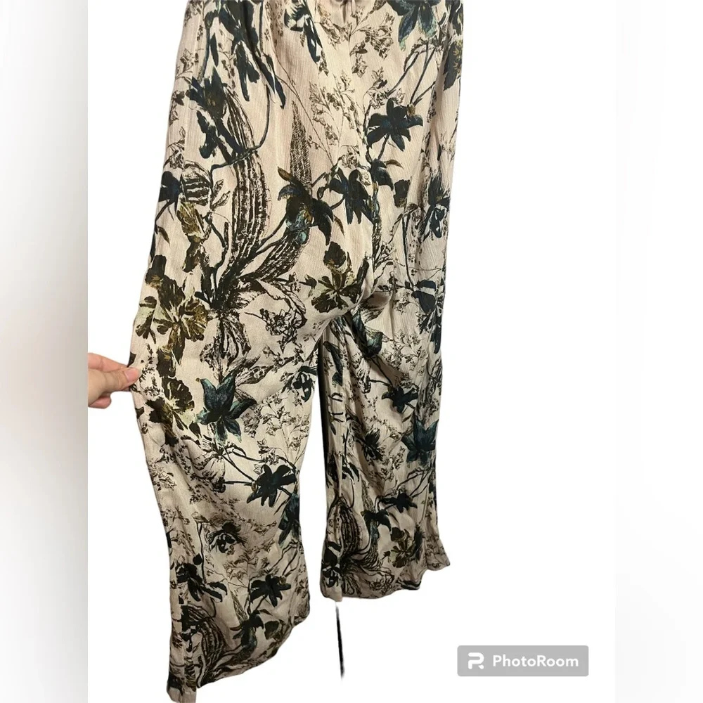 Free People Twisted Halter Floral Print Jumpsuit Size 2